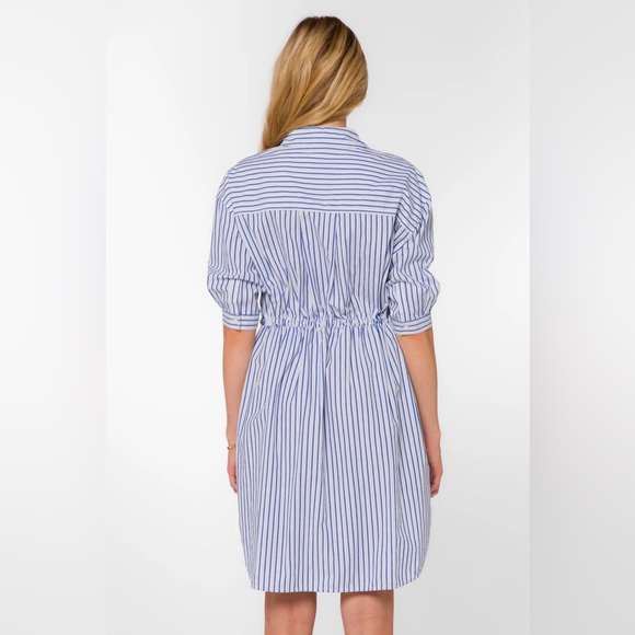 Velvet Heart JENNEVA OIA BLUE STRIPE Shirt Dress - Picture 3 of 12